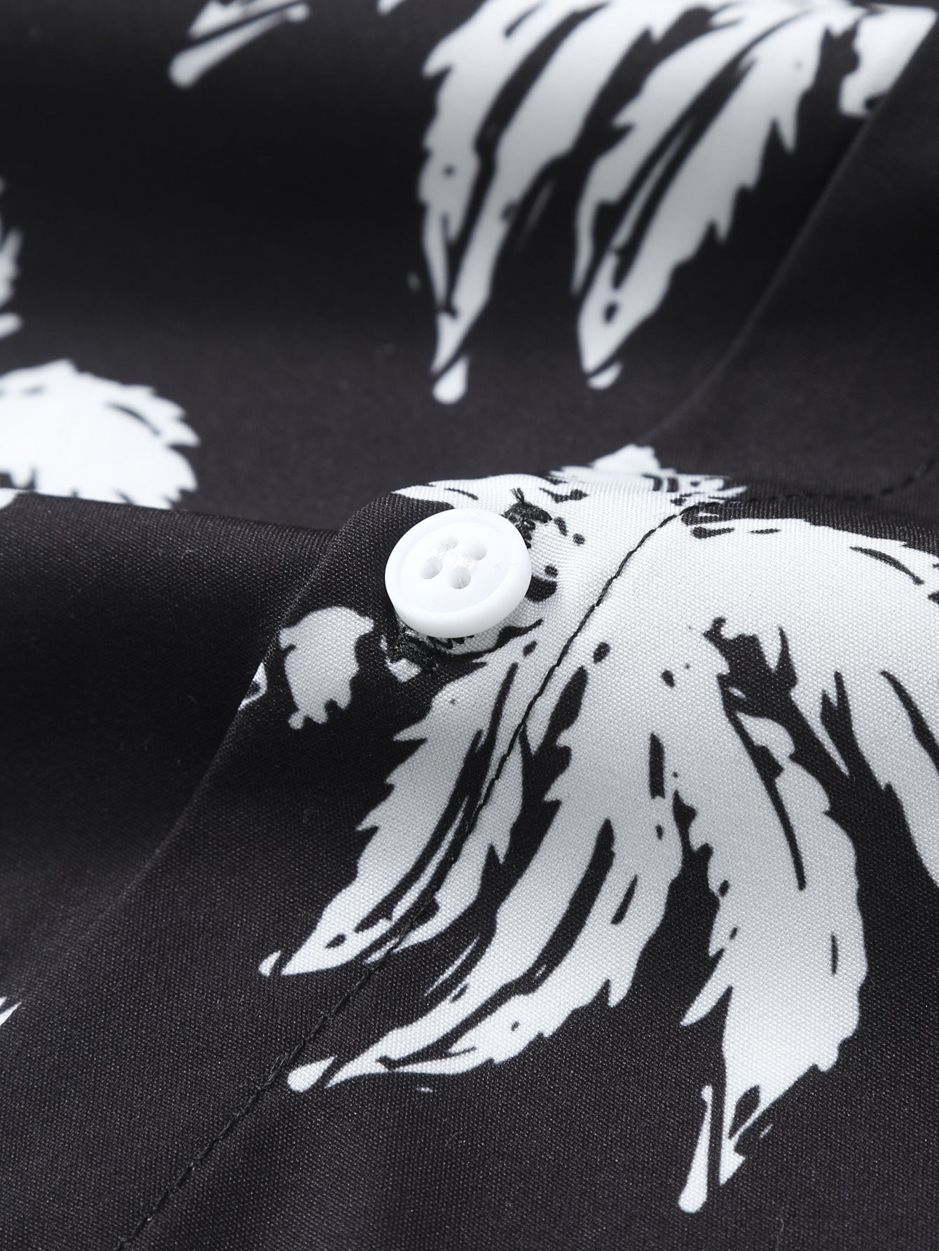 Palm Tree Print Button Up Shirt & Swim Shorts