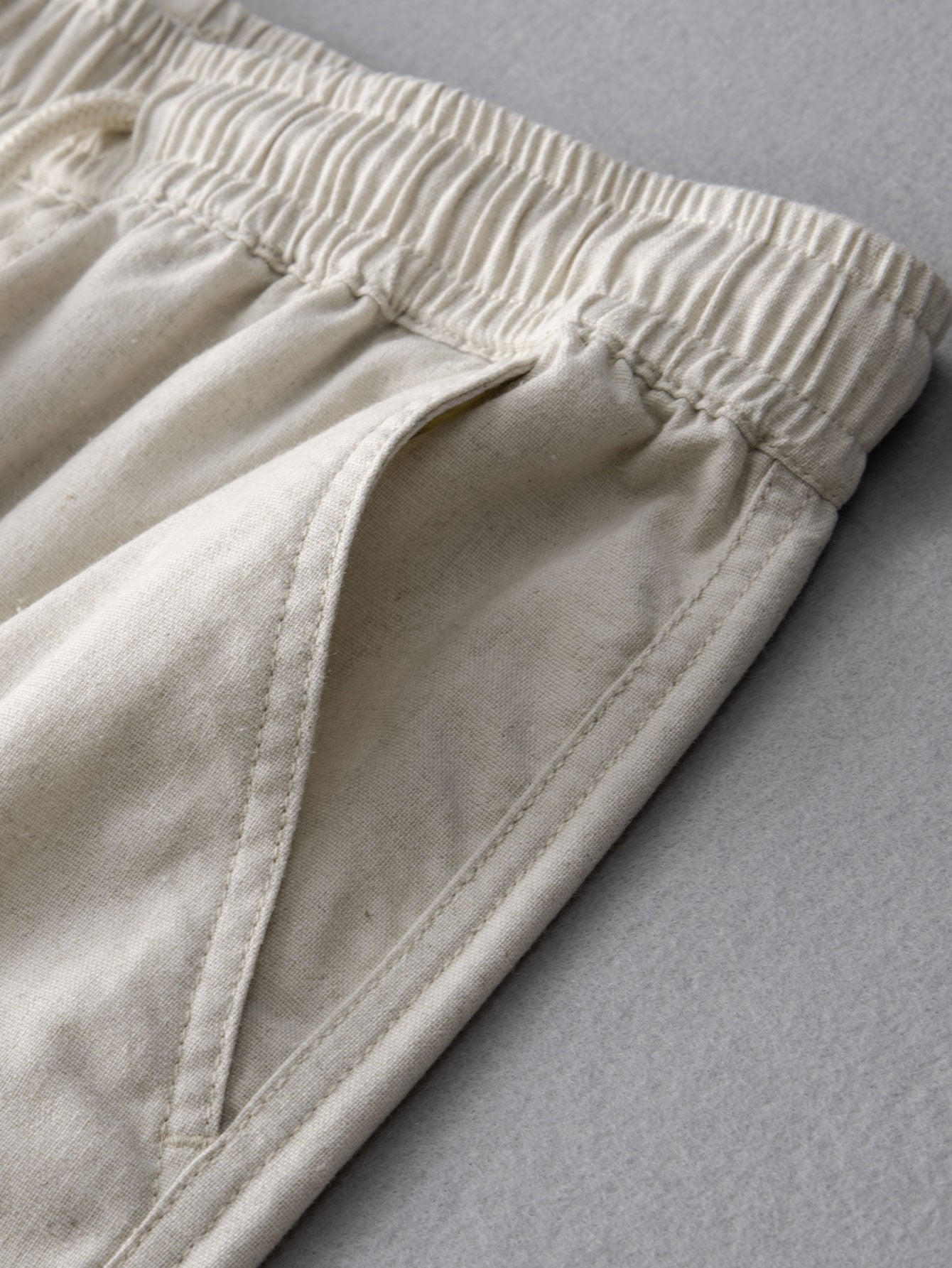 Stripe Linen Look Button Up Shirt & Straight Leg Linen Pants