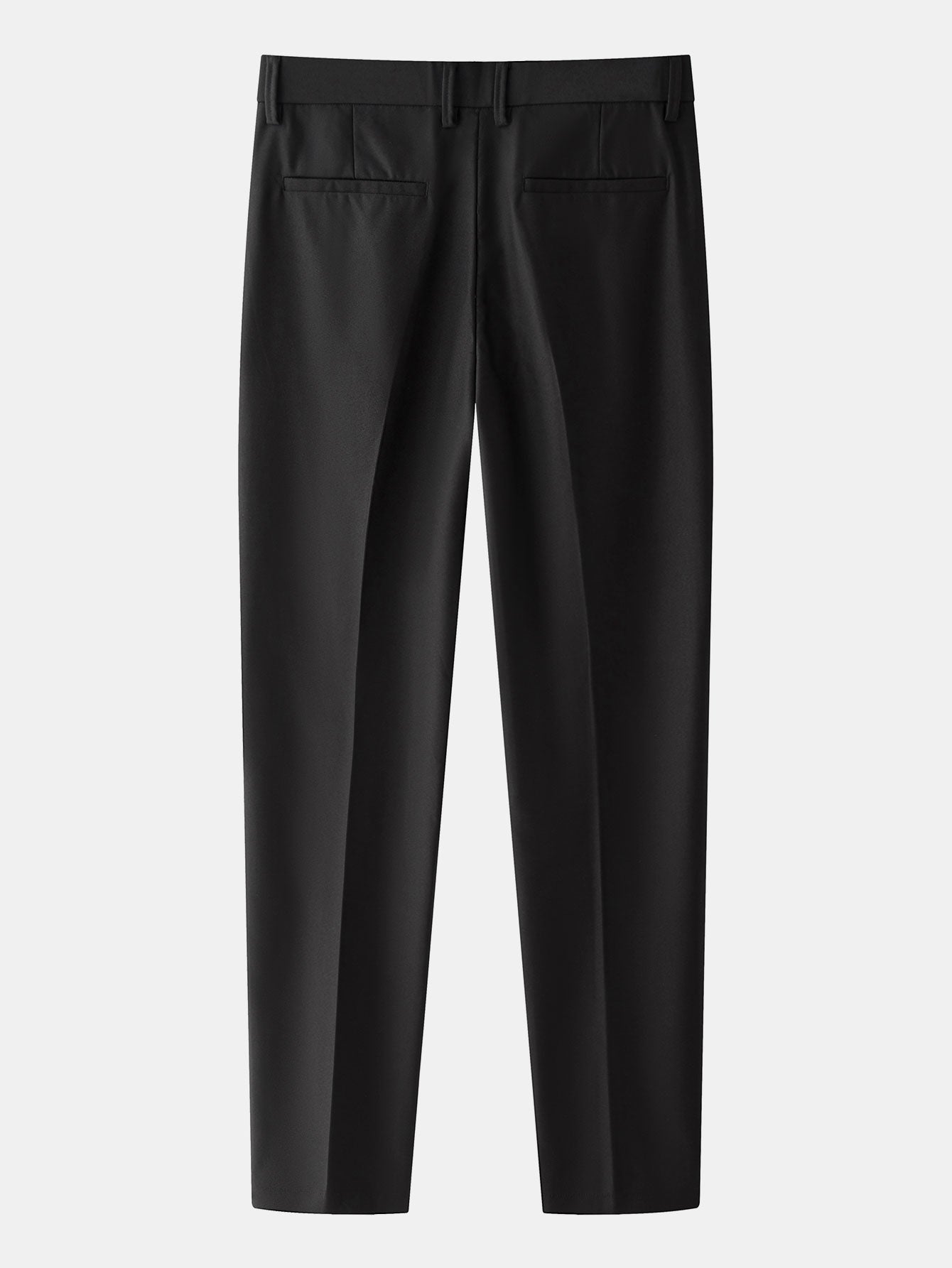 Contrast Trim Waffle Zipper Knit Polo & Slim Fit Tapered Trousers