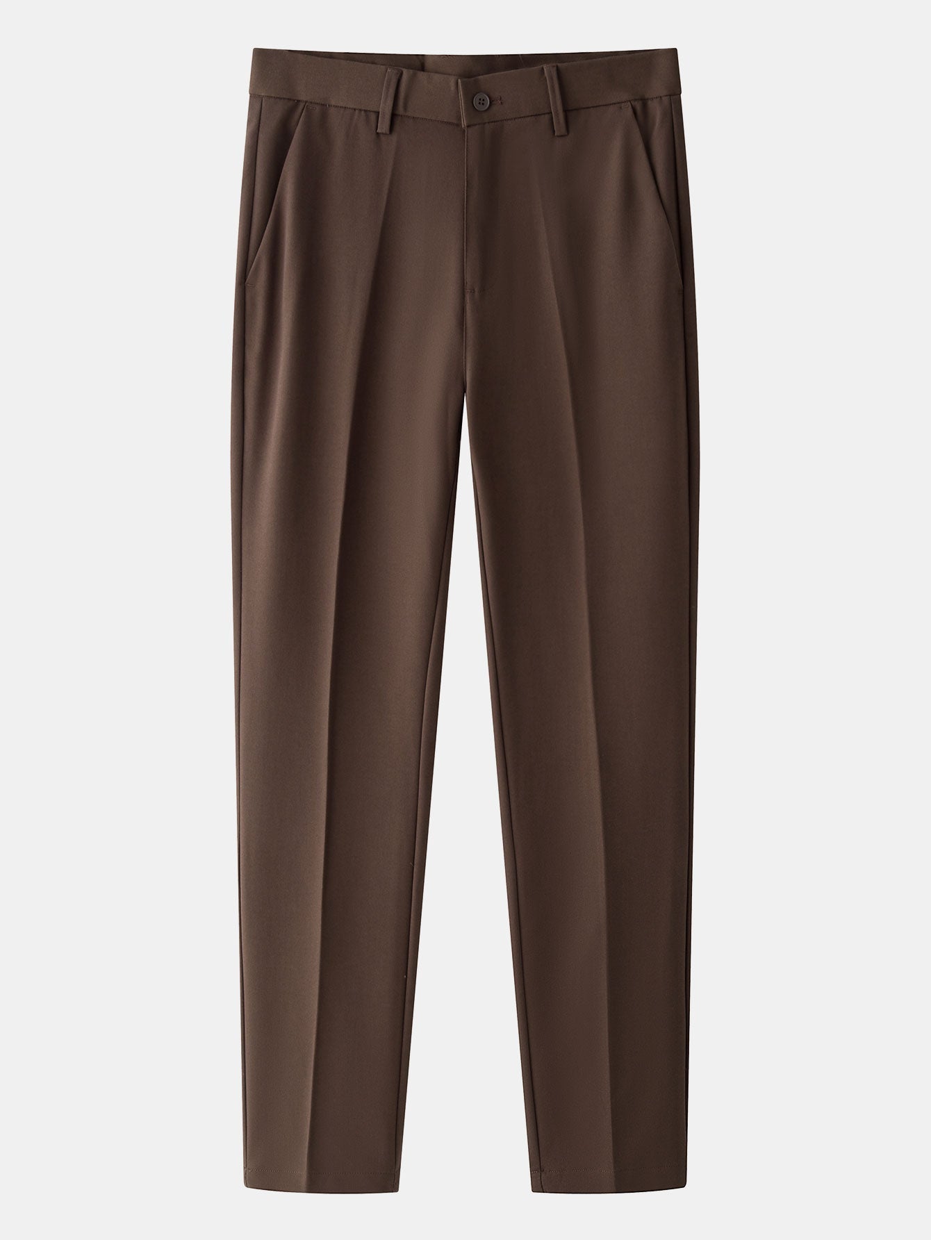 Contrast Textured Johnny Collar Polo & Slim Fit Tapered Trousers