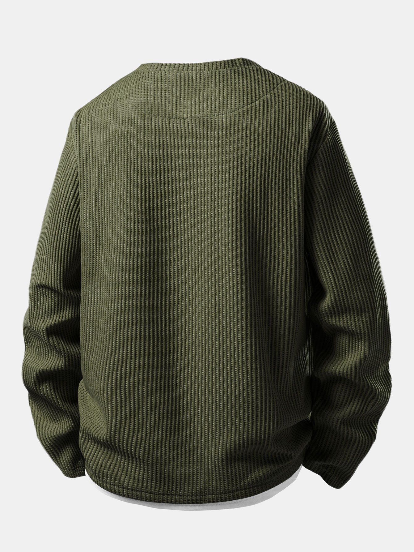 Relax Fit Waffle 2 In 1 Notched Collar T-Shirt & Drawstring Knitted Waffle Pants