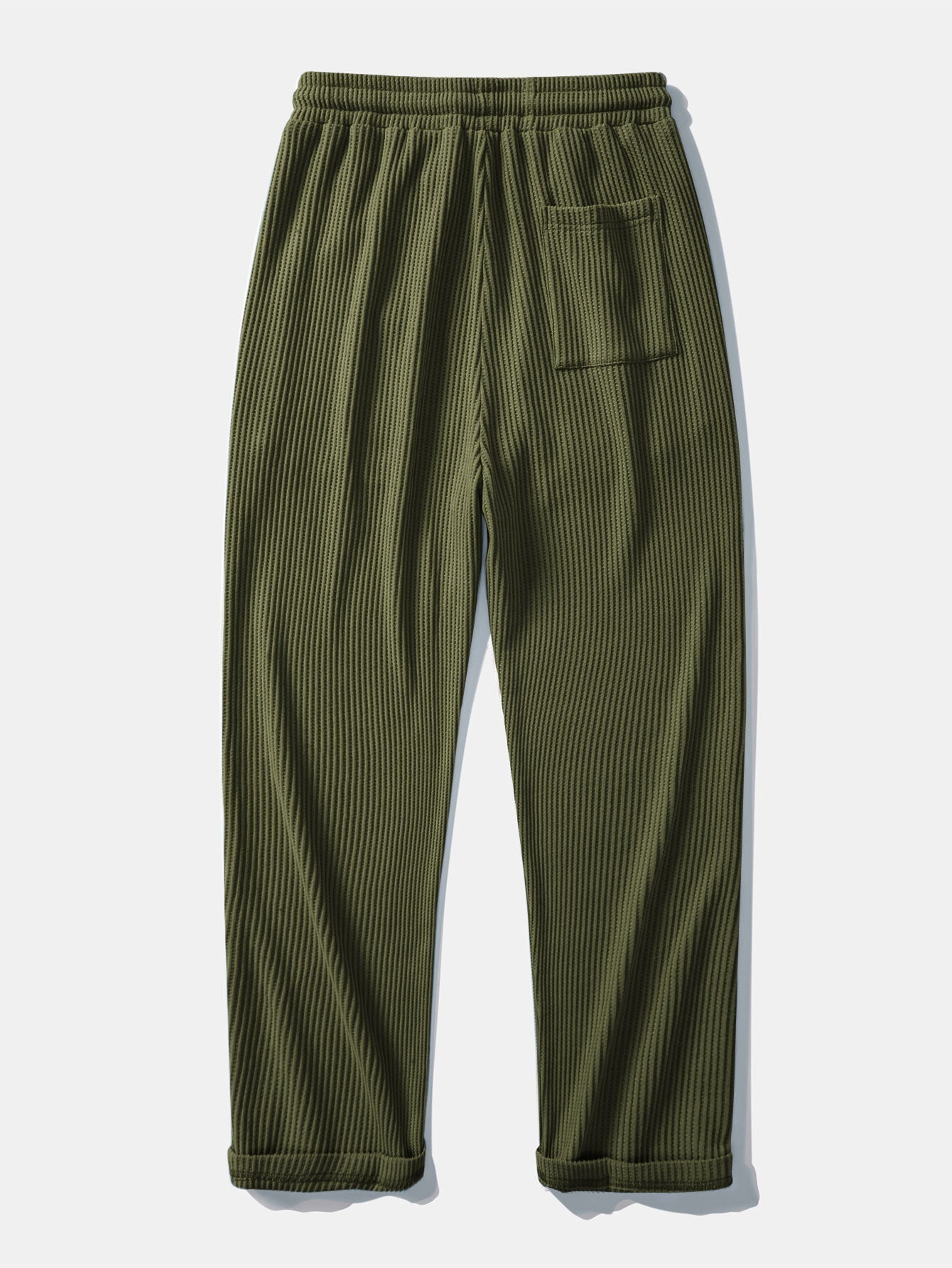 Relax Fit Waffle 2 In 1 Notched Collar T-Shirt & Drawstring Knitted Waffle Pants