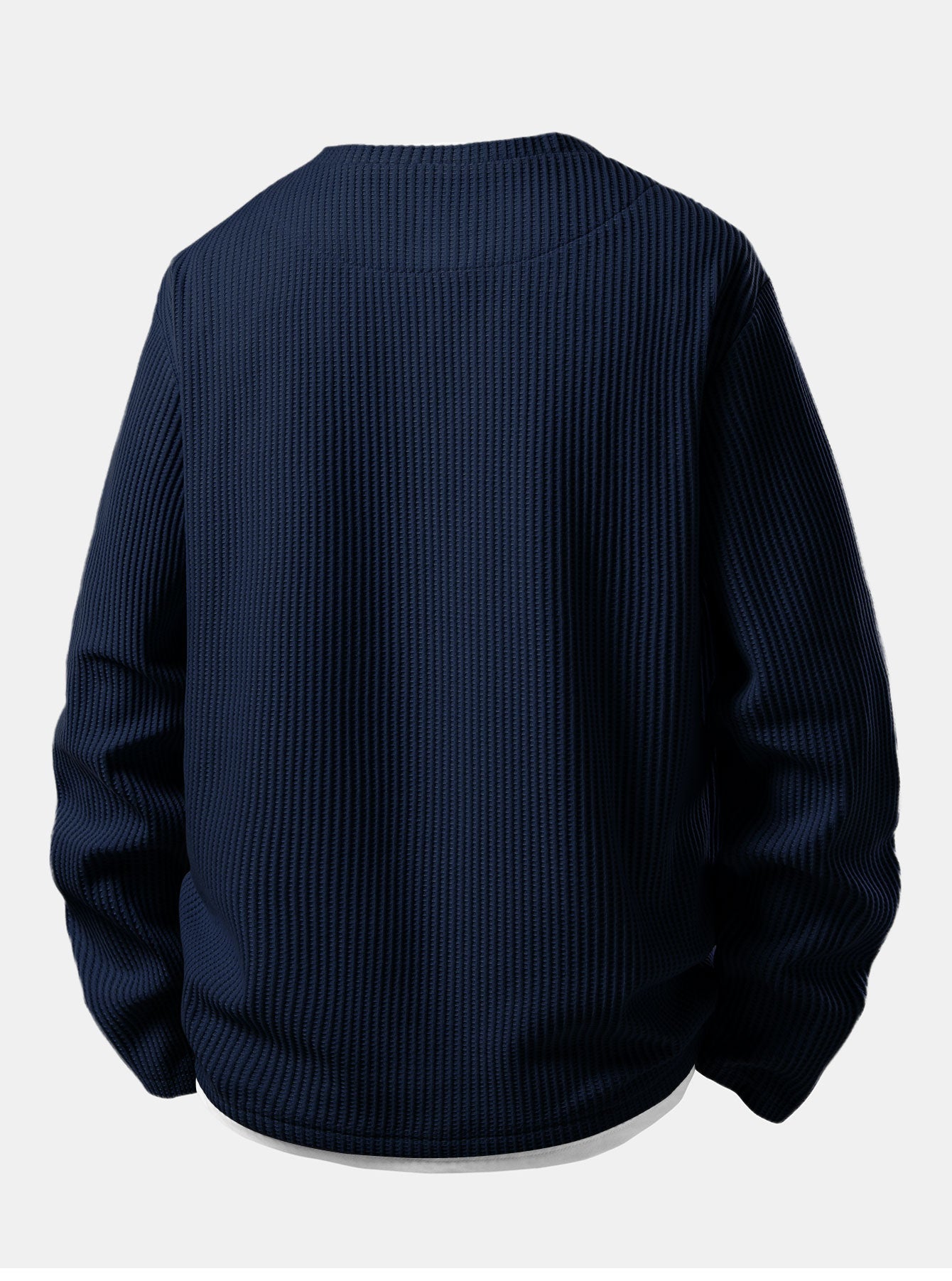 Relax Fit Waffle 2 In 1 Notched Collar T-Shirt & Drawstring Knitted Waffle Pants