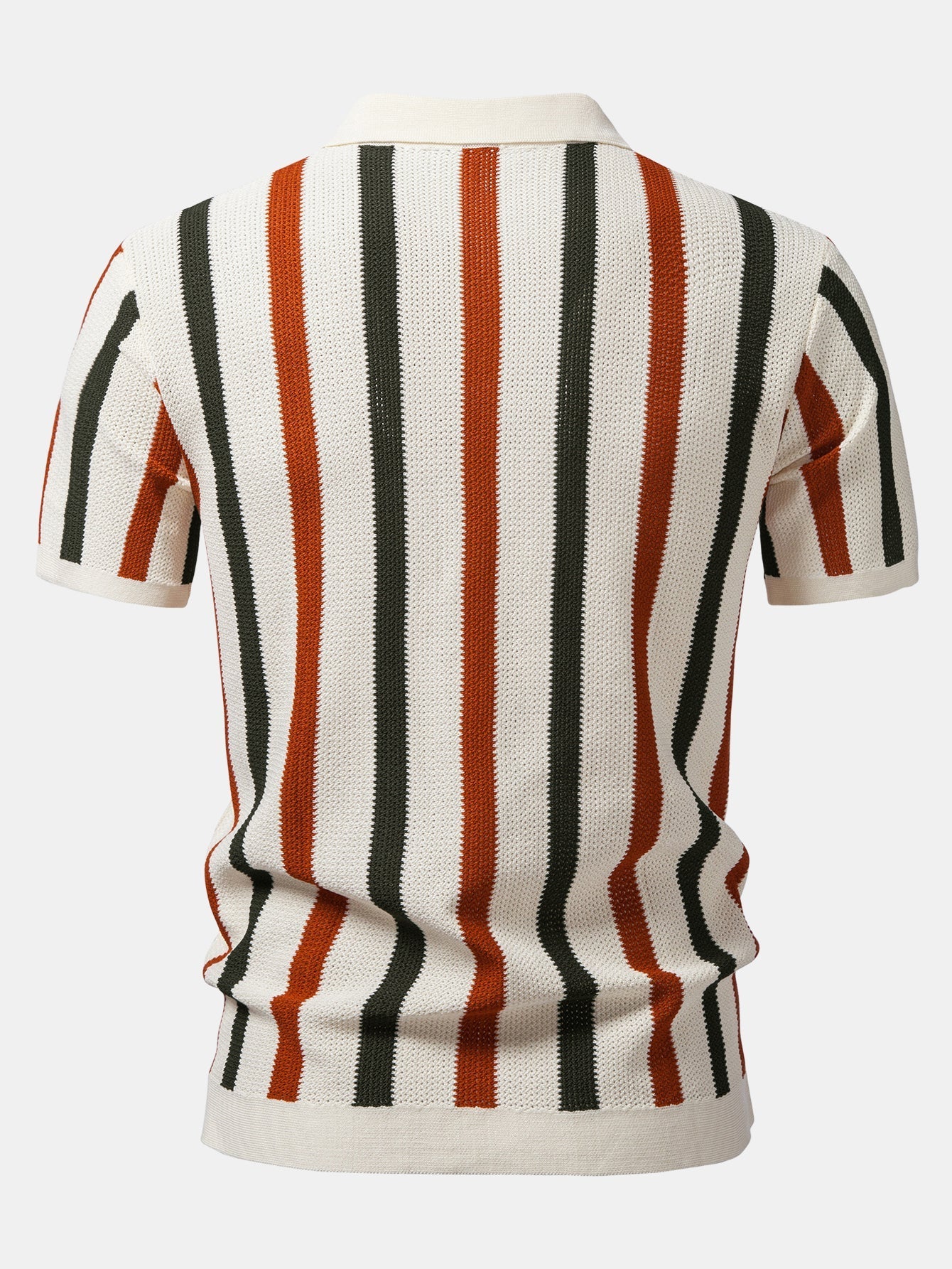 Stripe V Neck Knit Polo & Knit Short