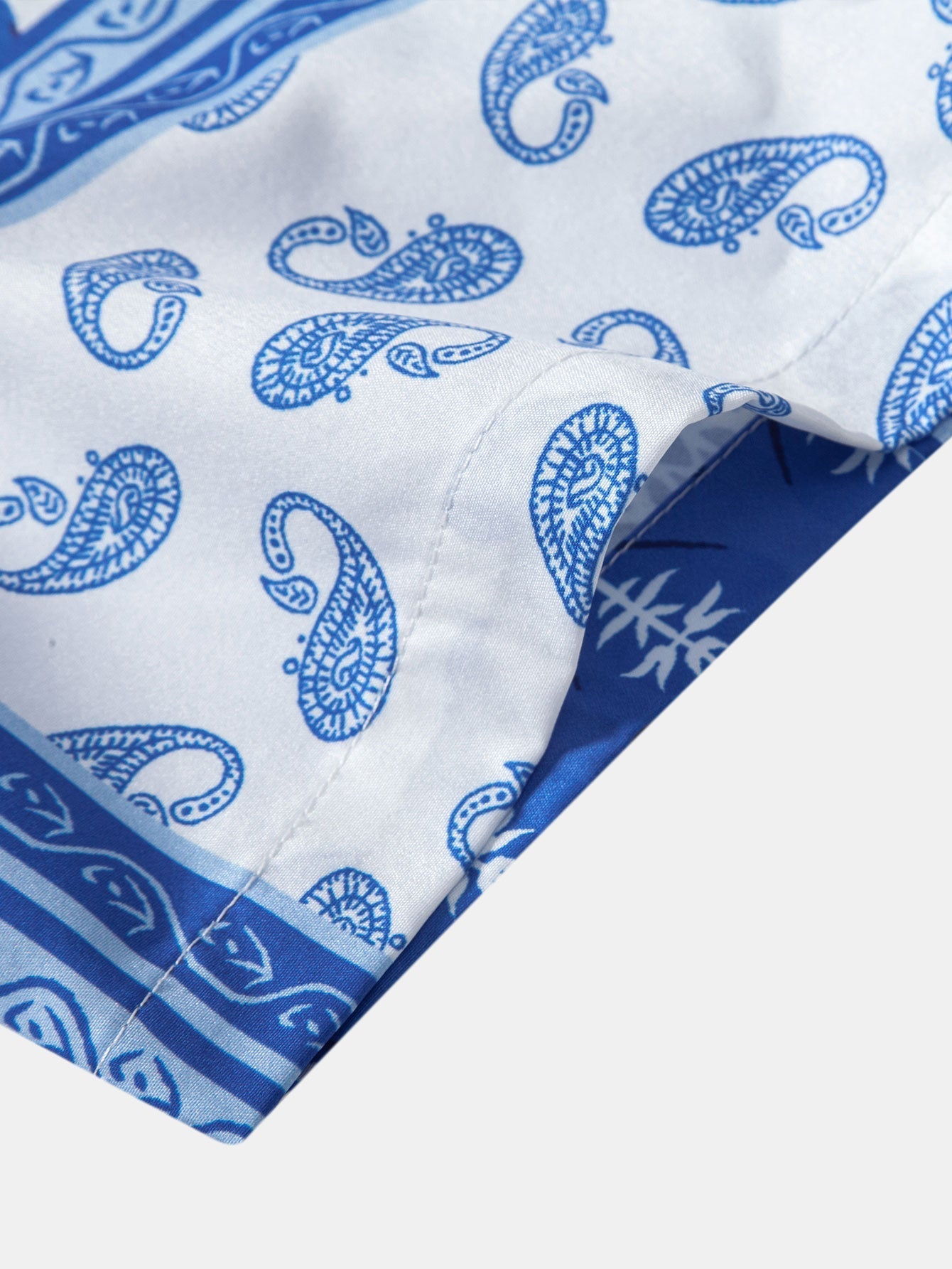 Paisley Bottle Button Up Shirt & Swim Shorts