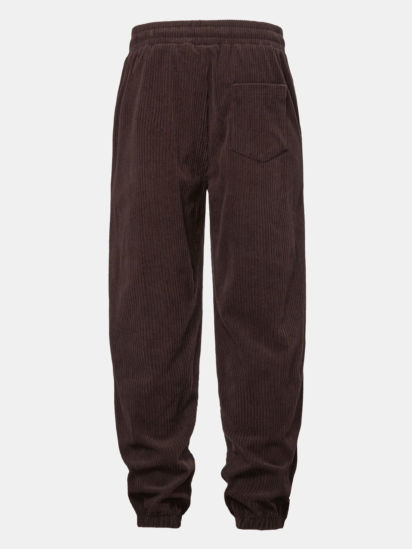 Contrast Corduroy Polo Sweatshirt & Corduroy Jogger Pants