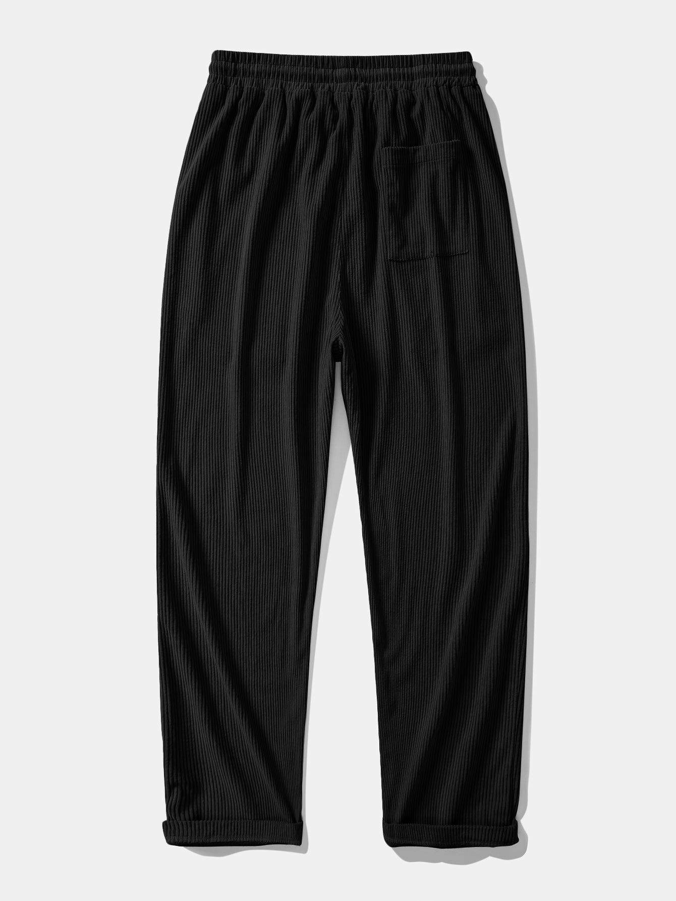 Relax Fit Quarter Zip Ethnic Geometric Patchwork Teddy Sweatshirt & Straight Leg Corduroy Pants