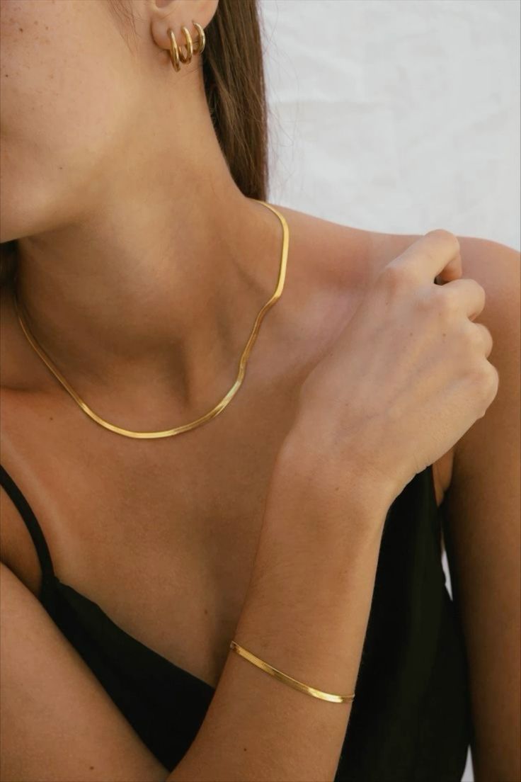 Stainless Steel Herringbone Necklace