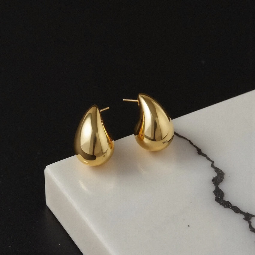 Dew-Drop Puffed Earrings
