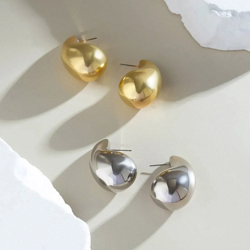 Dew-Drop Puffed Earrings
