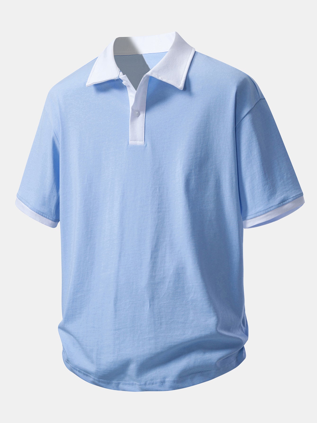 Relax Fit Contrast Cotton Polo & Cotton Drawstring 7" Shorts