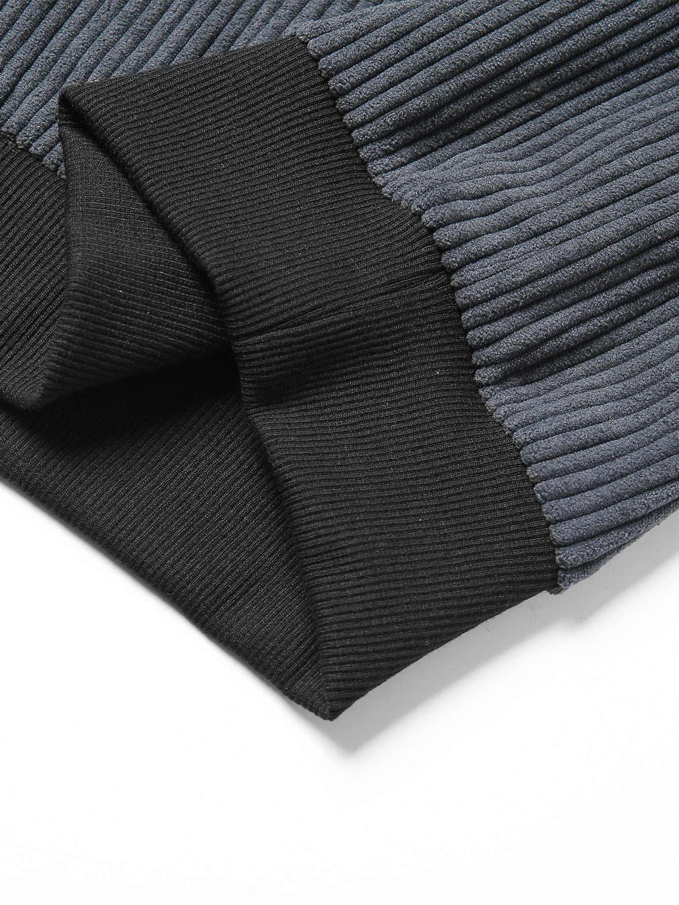 Contrast Corduroy Polo Sweatshirt & Corduroy Jogger Pants