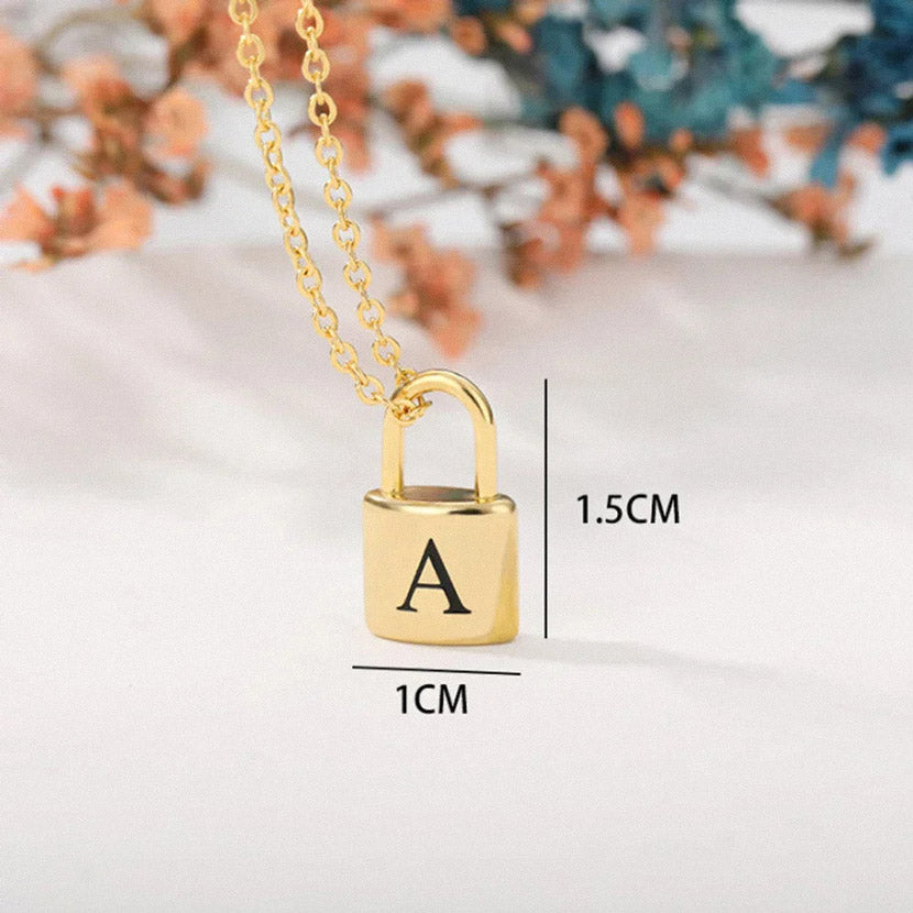 Padlock Initial Necklace (Bundle)