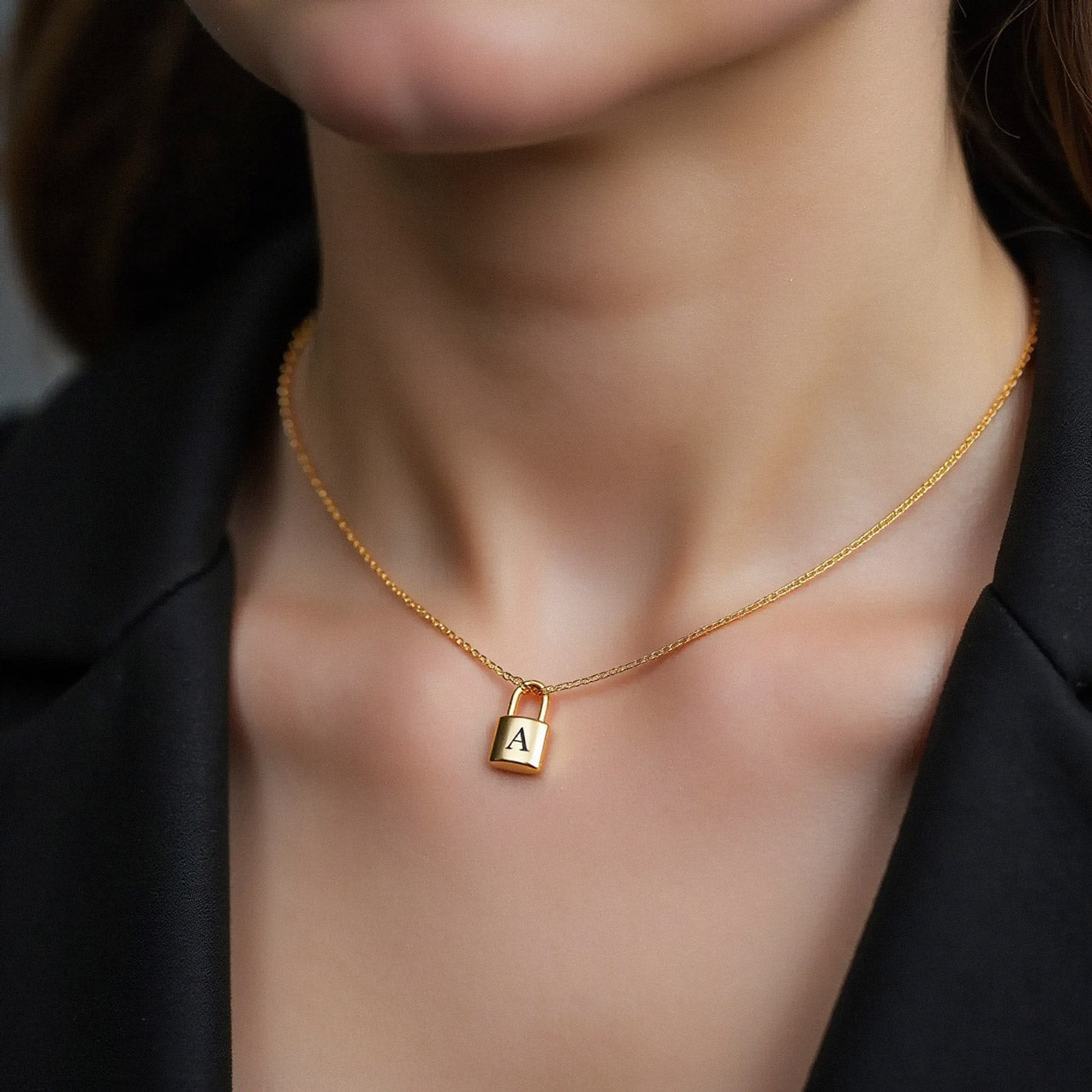 Padlock Initial Necklace (Bundle)