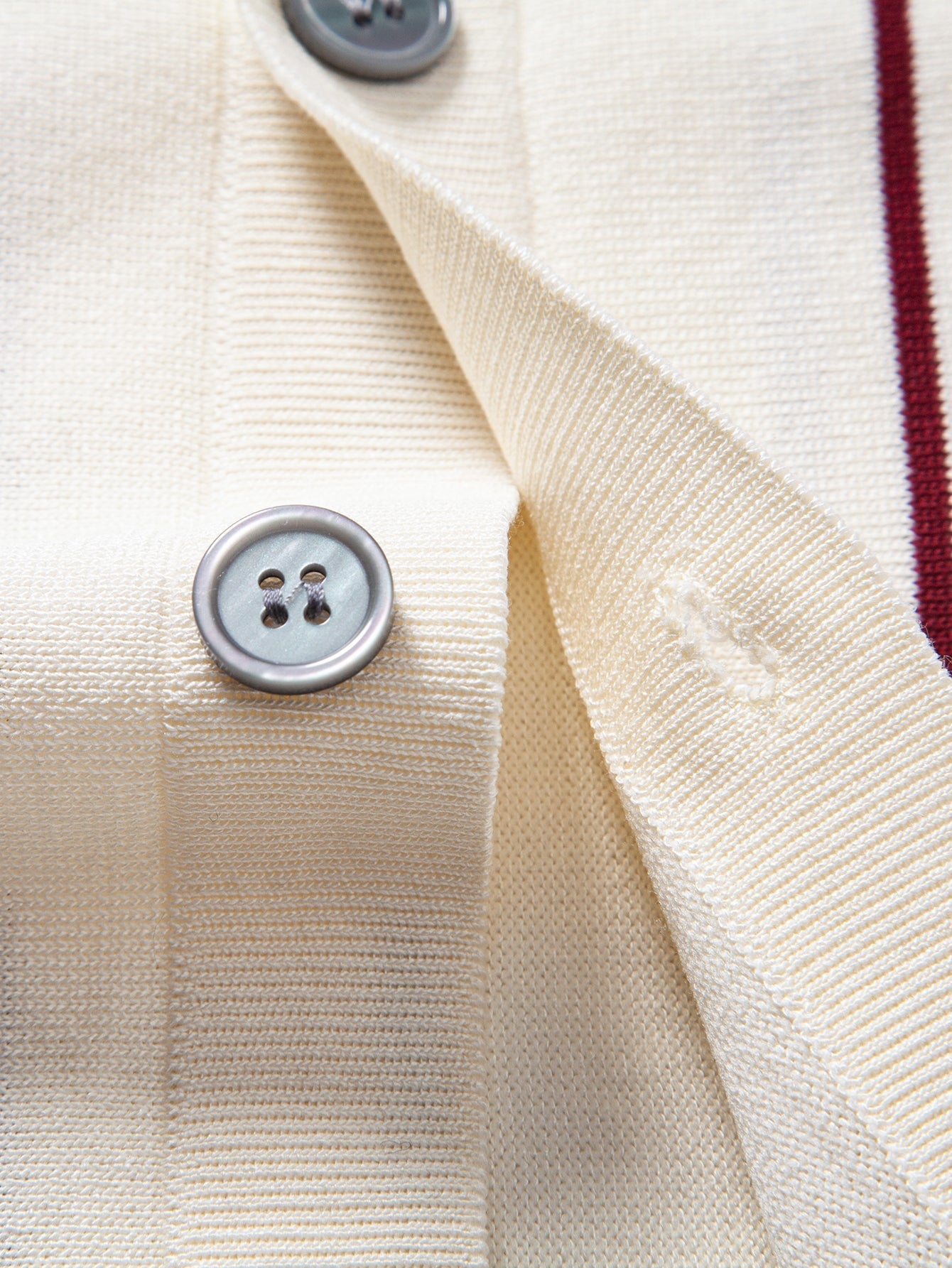 Stripe Button Up Knit Shirt & Elastic Waist Chino Shorts