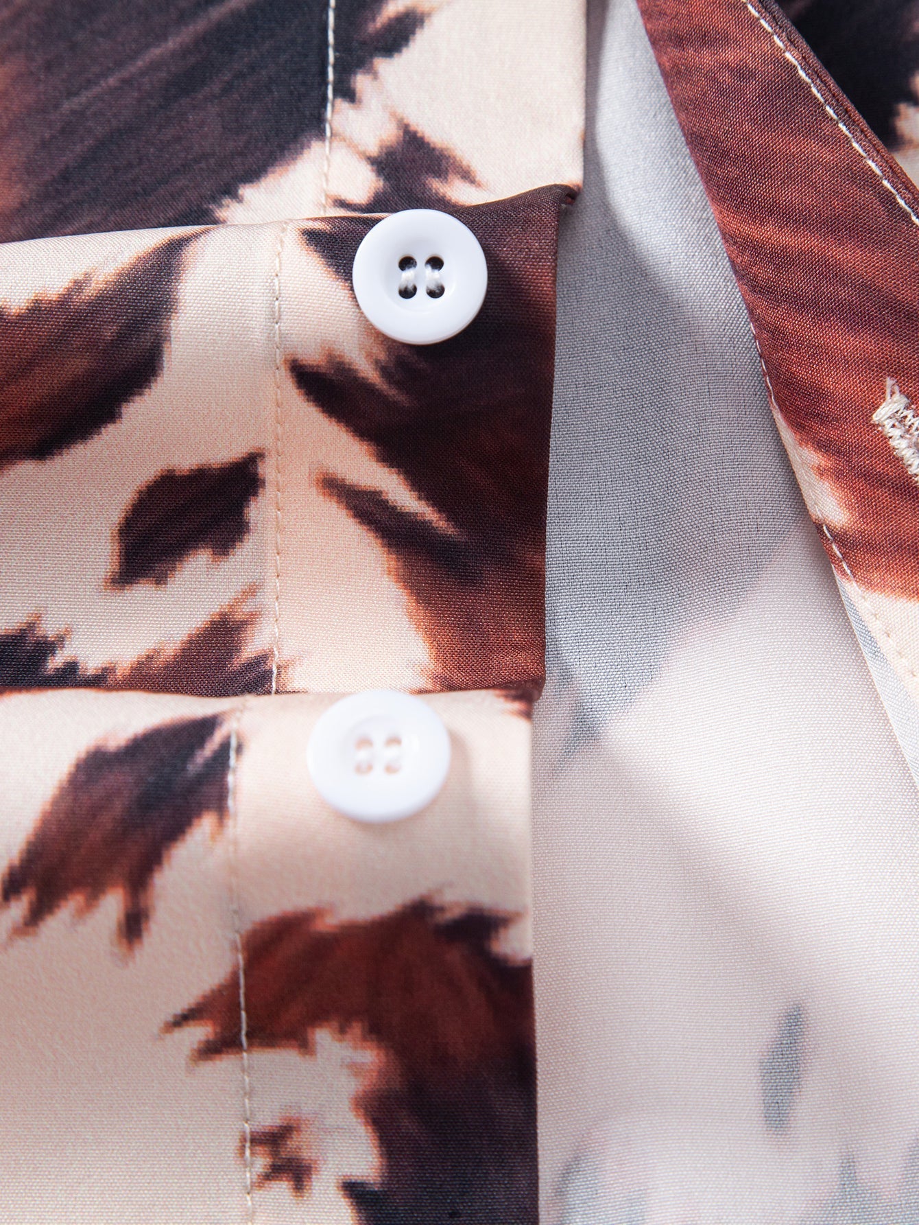 Cow Print Button Up Shirt & Swim Shorts
