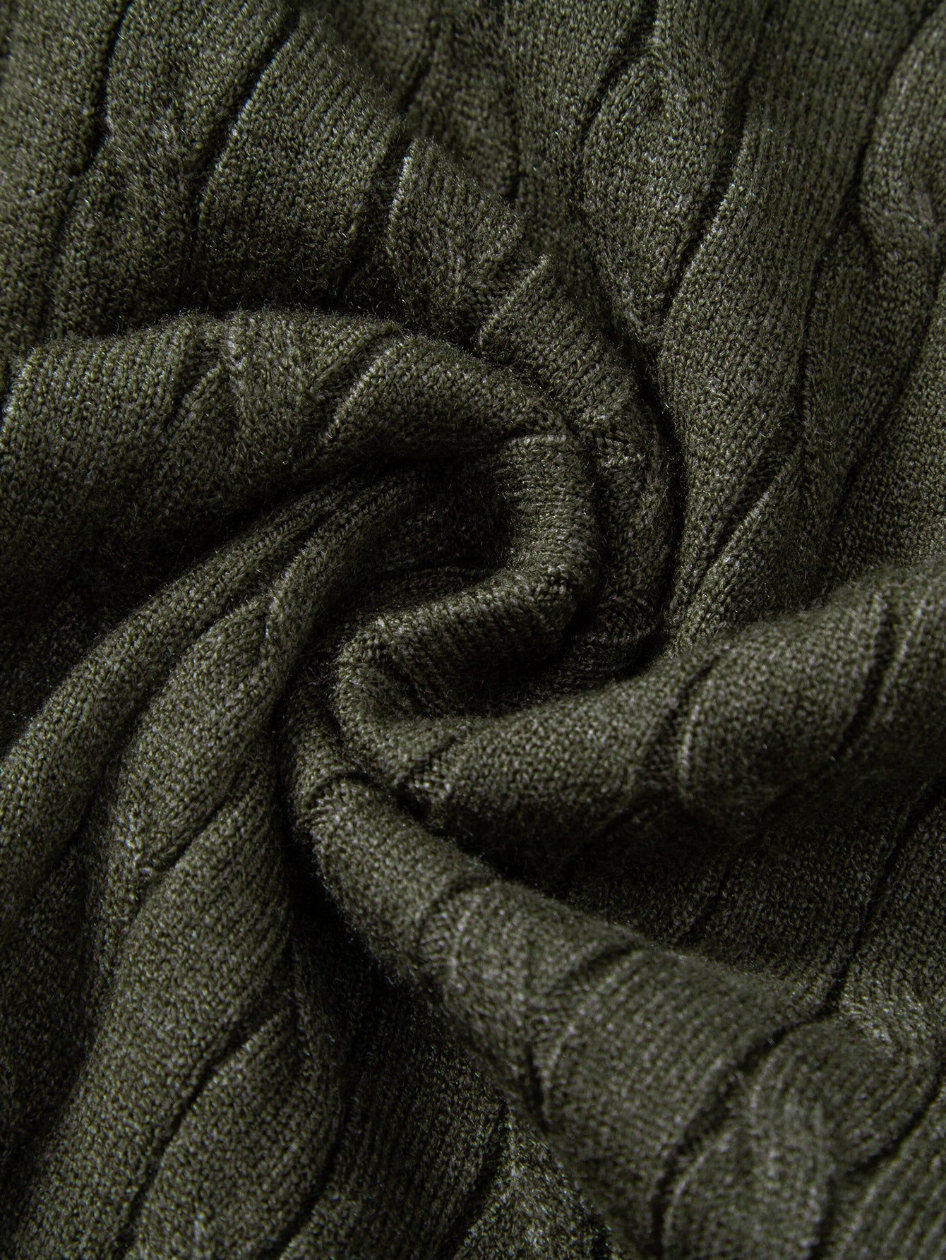 Twisted Jacquard Knit Polo & Elastic Waist Straight Leg Trousers