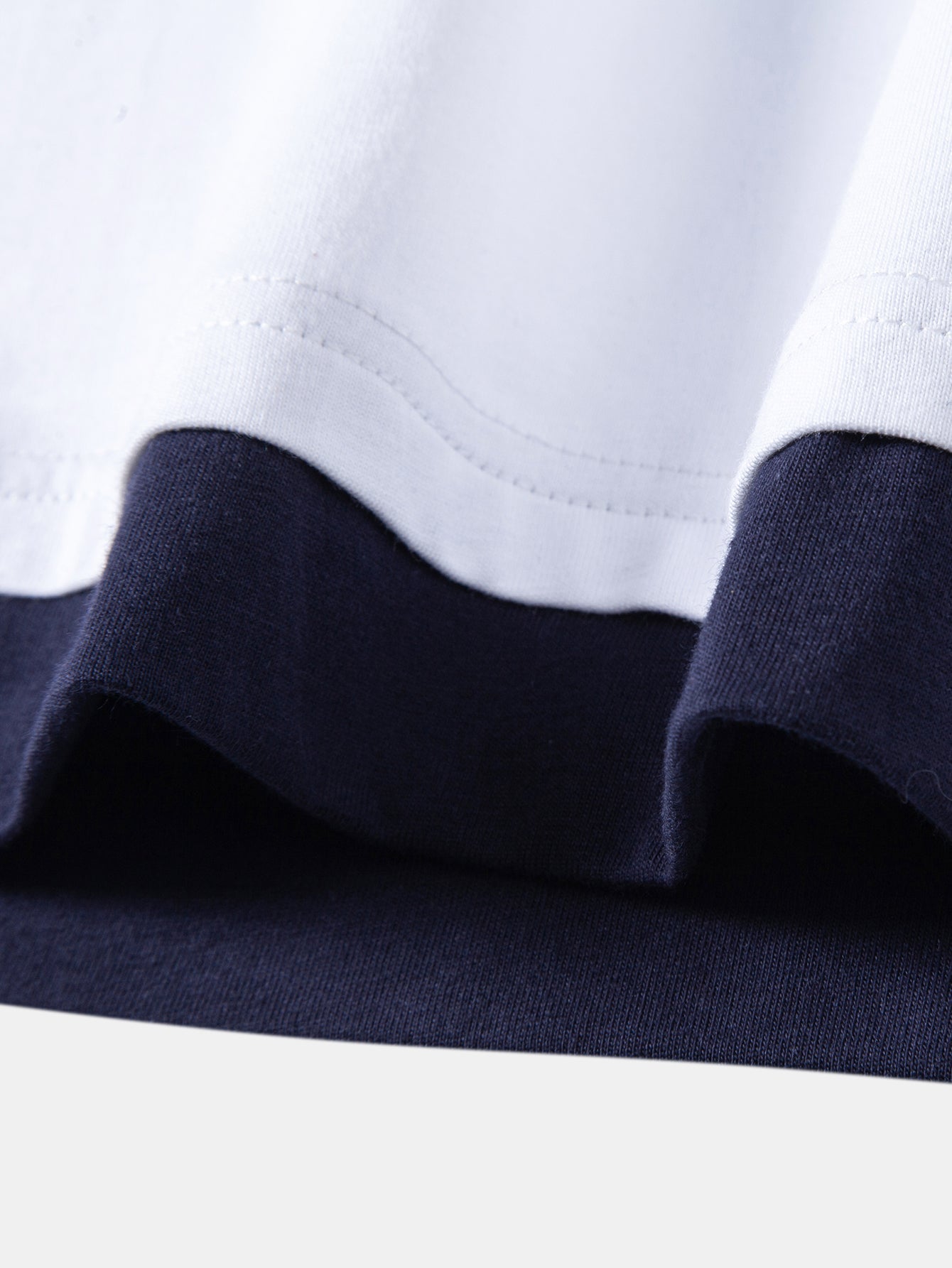 Relax Fit 2 In 1 Notched Collar T-Shirt & Cotton Drawstring 7" Shorts
