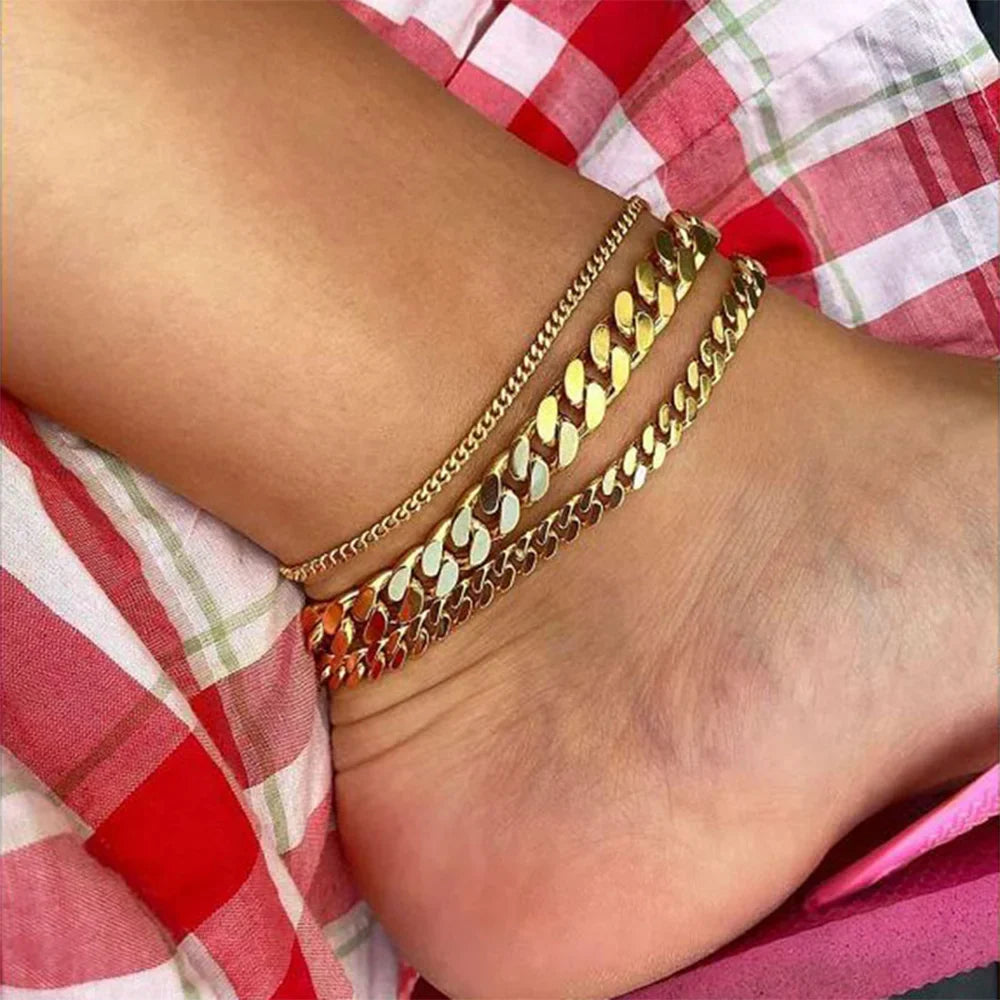 Miami Cuban Anklet (Bundle)