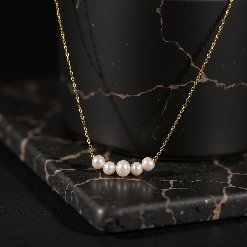 Pearl Cluster Necklace (Bundle)