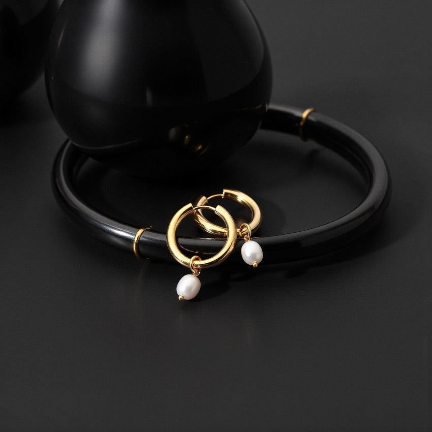 Pearl Huggie Hoops (Bundle)