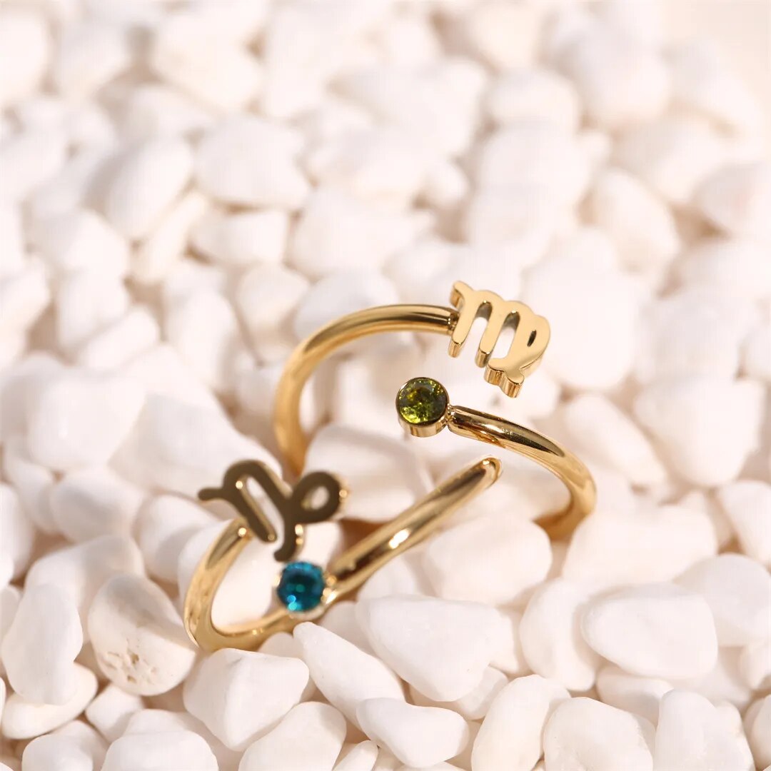 Zodiac Coiled Ring