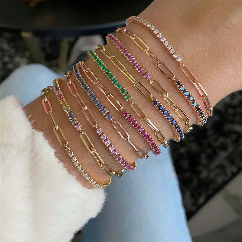 1/2 Tennis Chain Bracelet (Bundle)