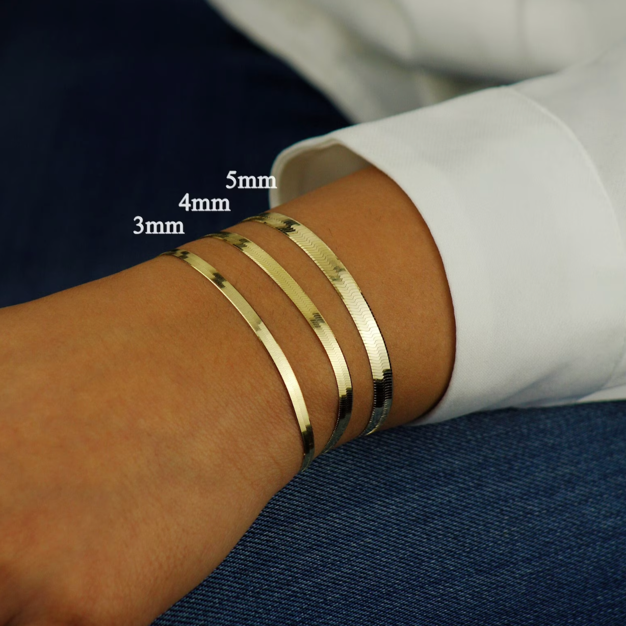 Stainless Steel Herringbone Necklace