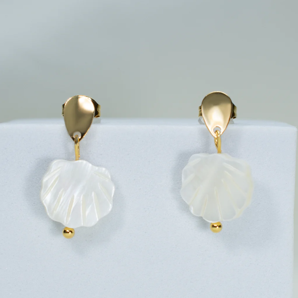 Seashell Charm Earrings