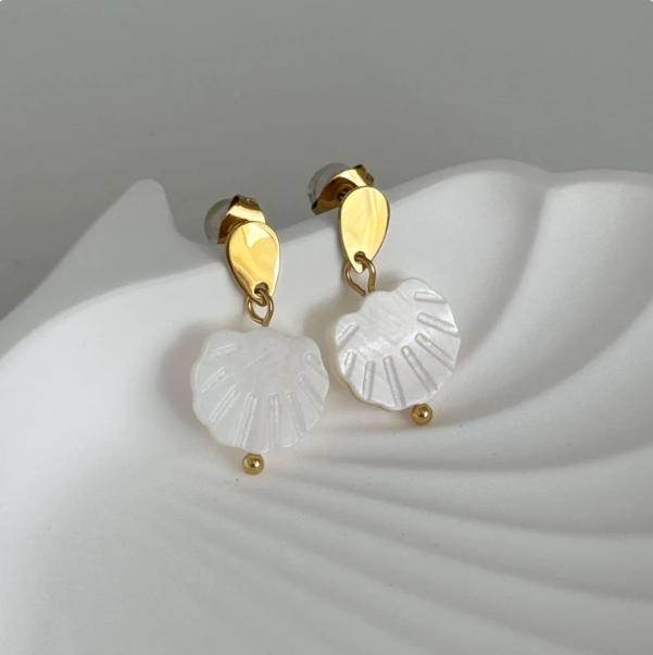 Seashell Charm Earrings