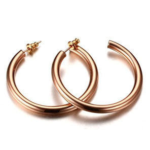 Tubular C-Hoop Earrings (Bundle)