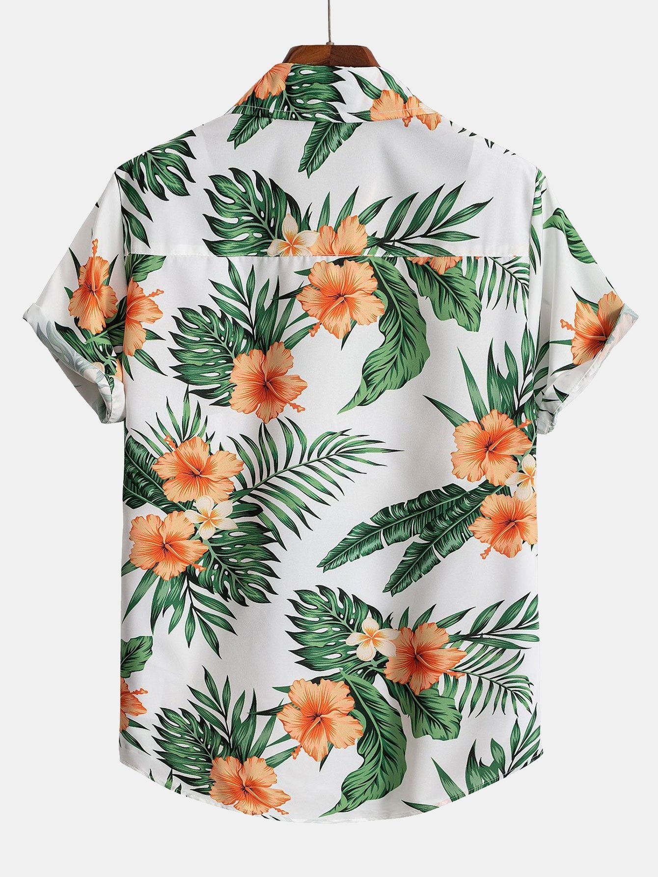 Tropical Print Button Up Shirt & Swim Shorts