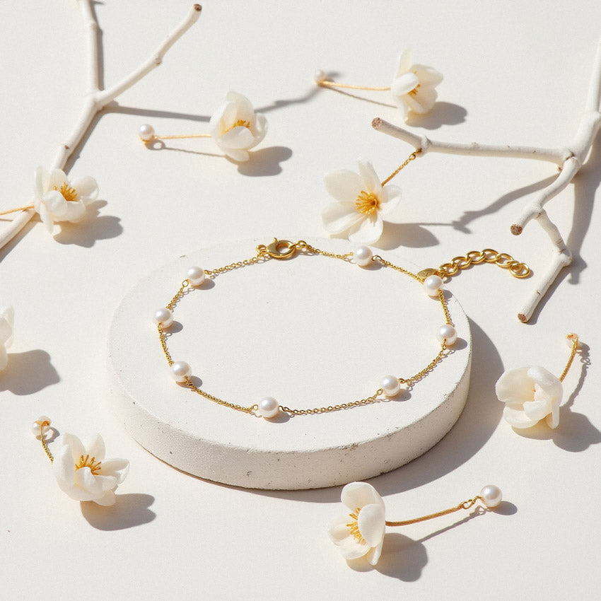 Coastal Pearl Anklet