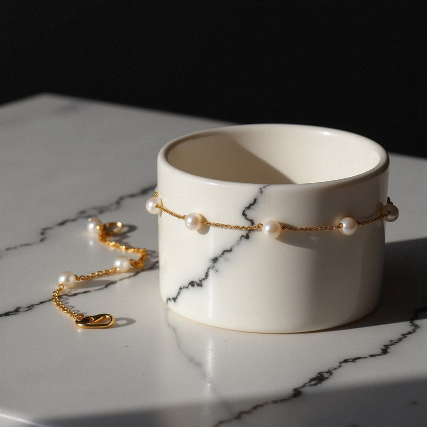 Coastal Pearl Anklet