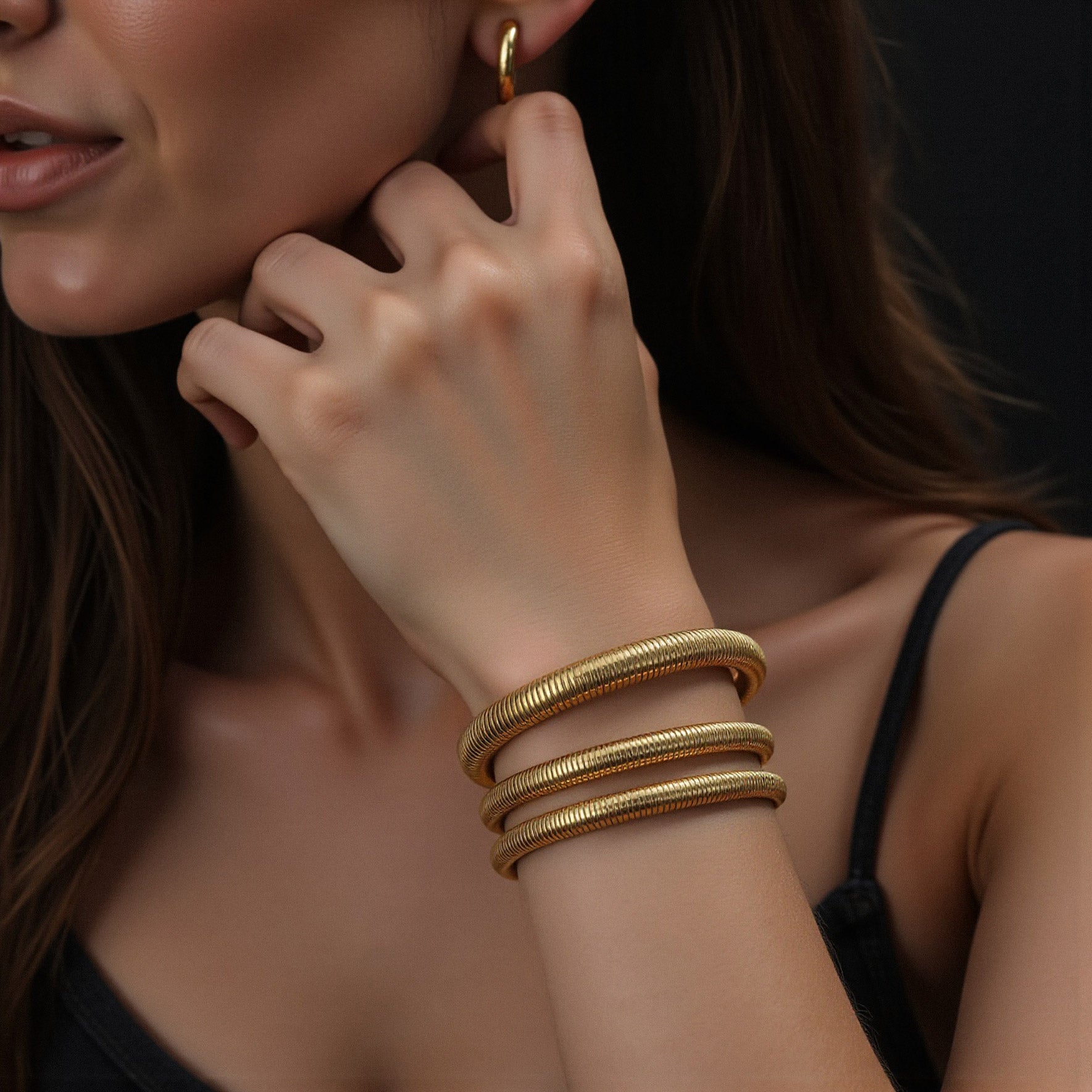 Coiled Bangle Bracelet (Bundle)