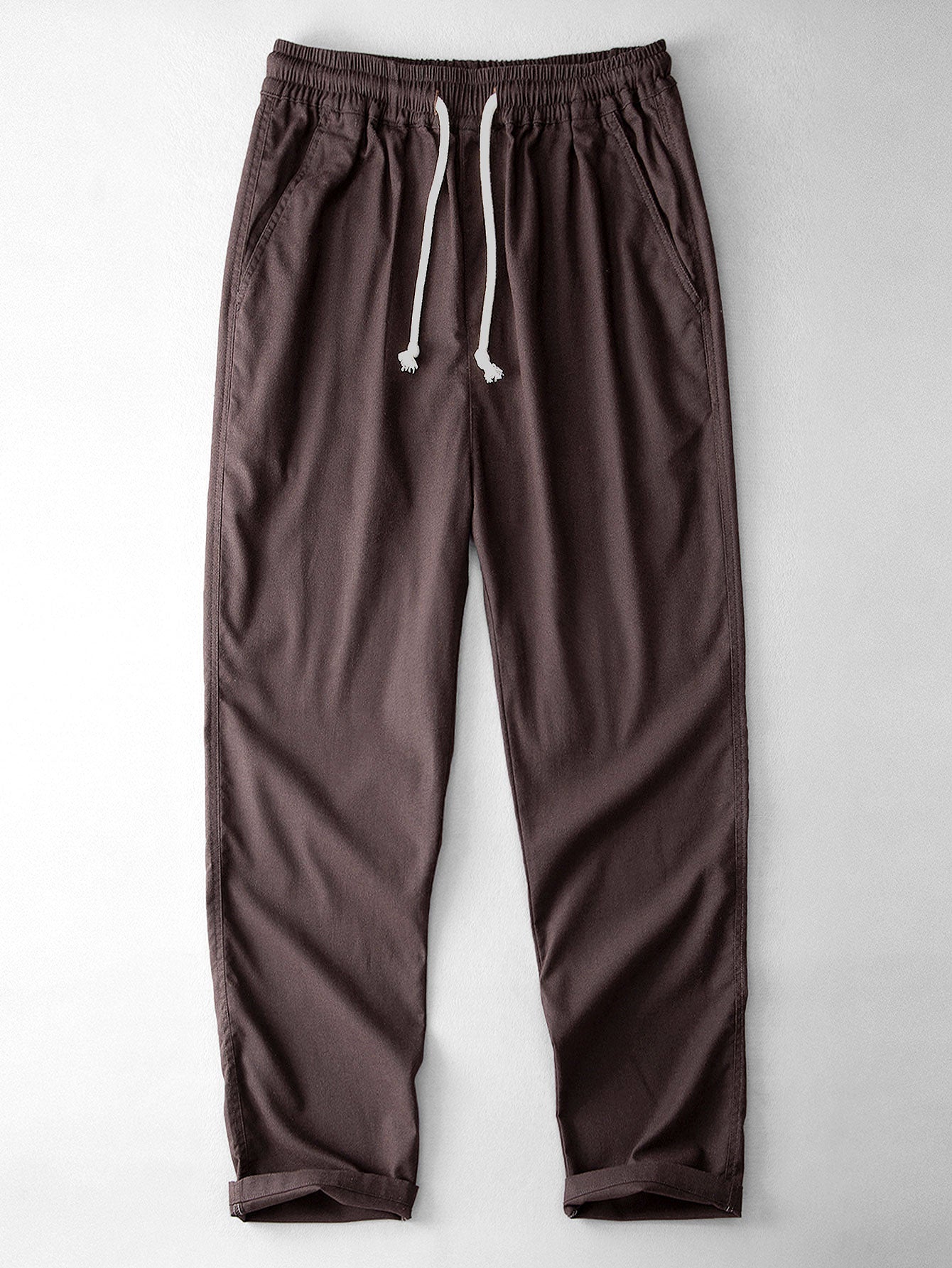 Contrast Paisley Print Linen Look Shirt & Straight Leg Linen Pants