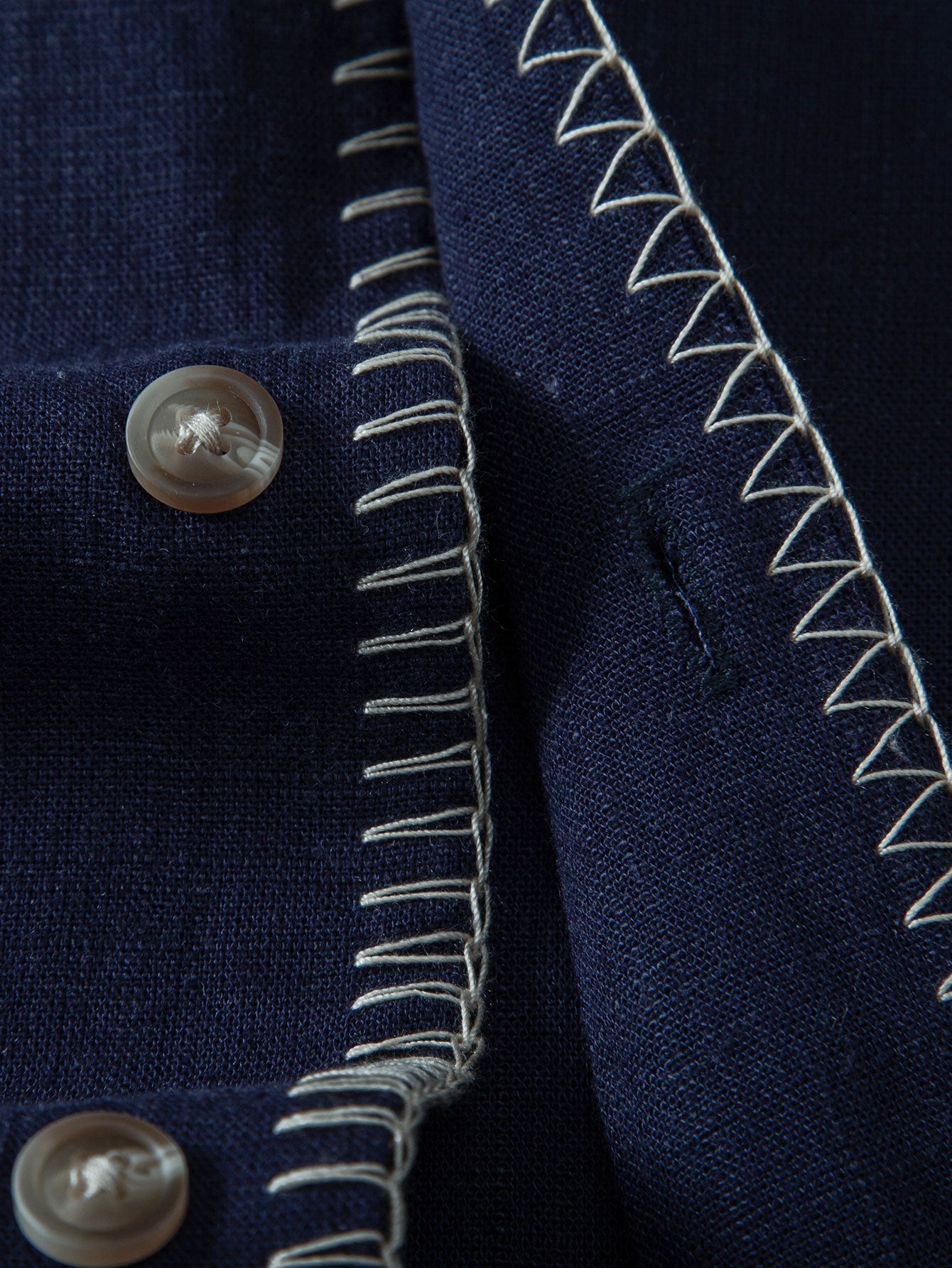 Contrast Stitching Linen Rayon Blend Cuban Shirt & Crinkle Textured Drawstring 5" Shorts