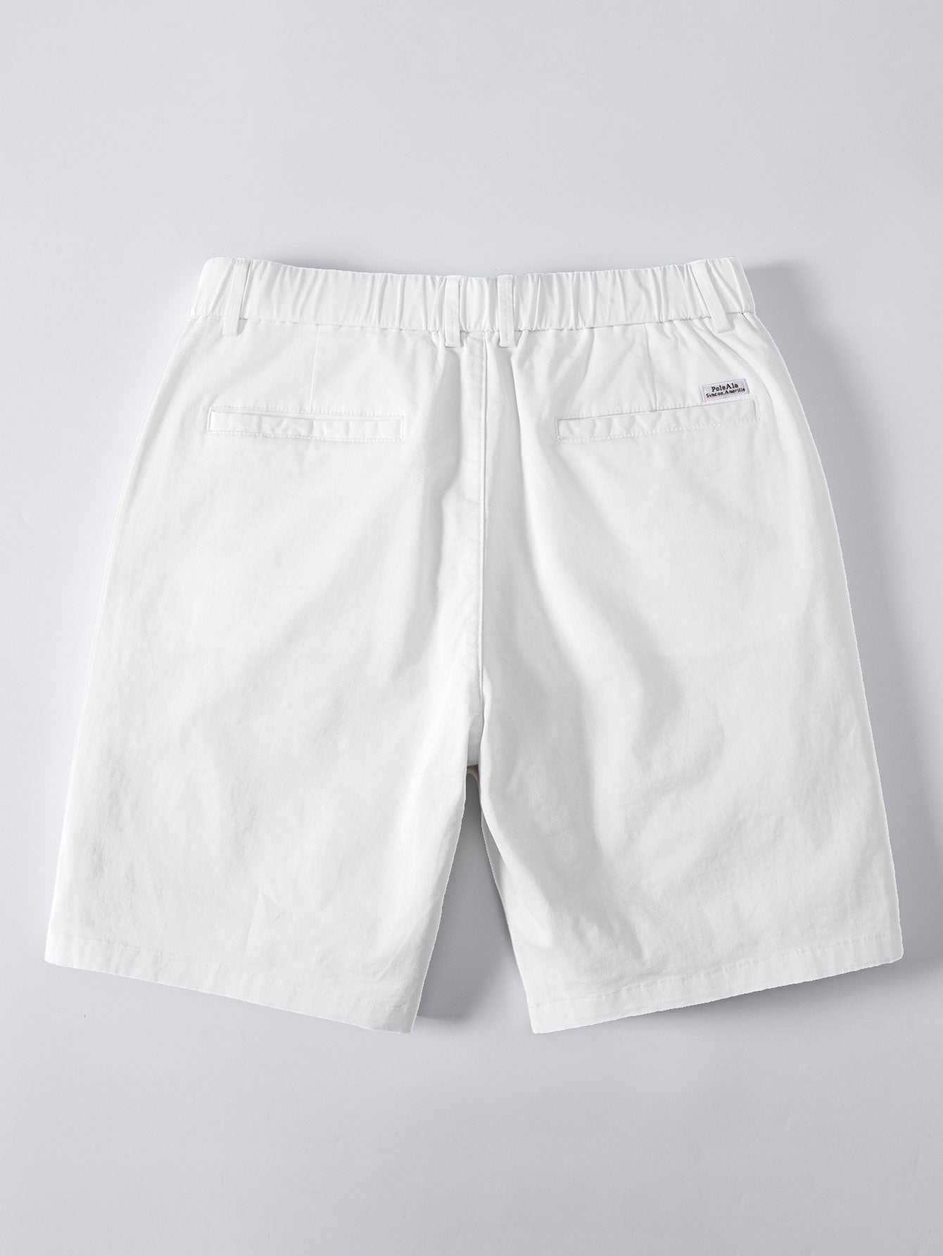 Texture Contrast Knitted V Neck Polo Shirt & Elastic Waist Chino Shorts