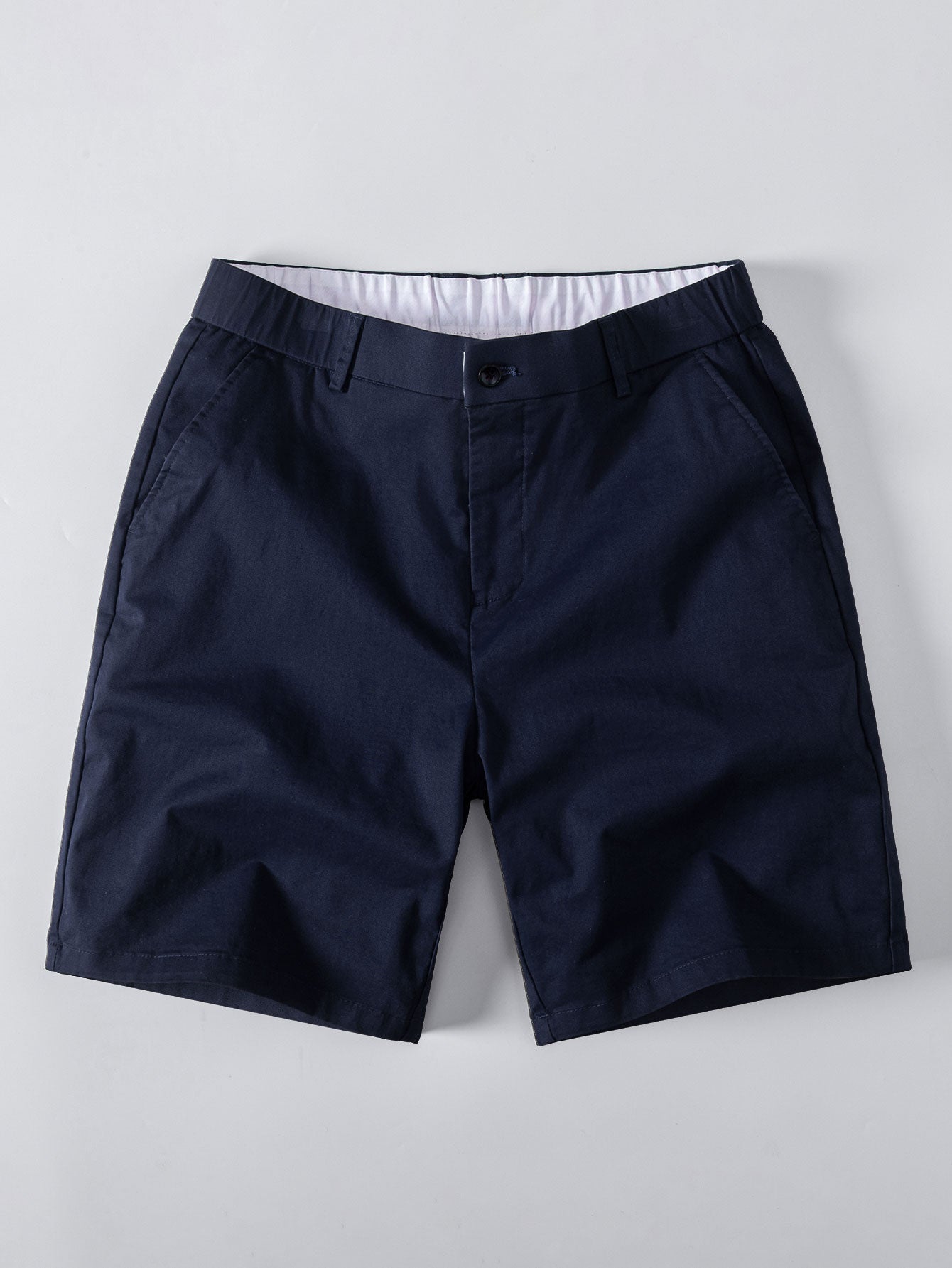 Contrast Trim Waffle Ringer T-Shirt & Elastic Waist Chino Shorts