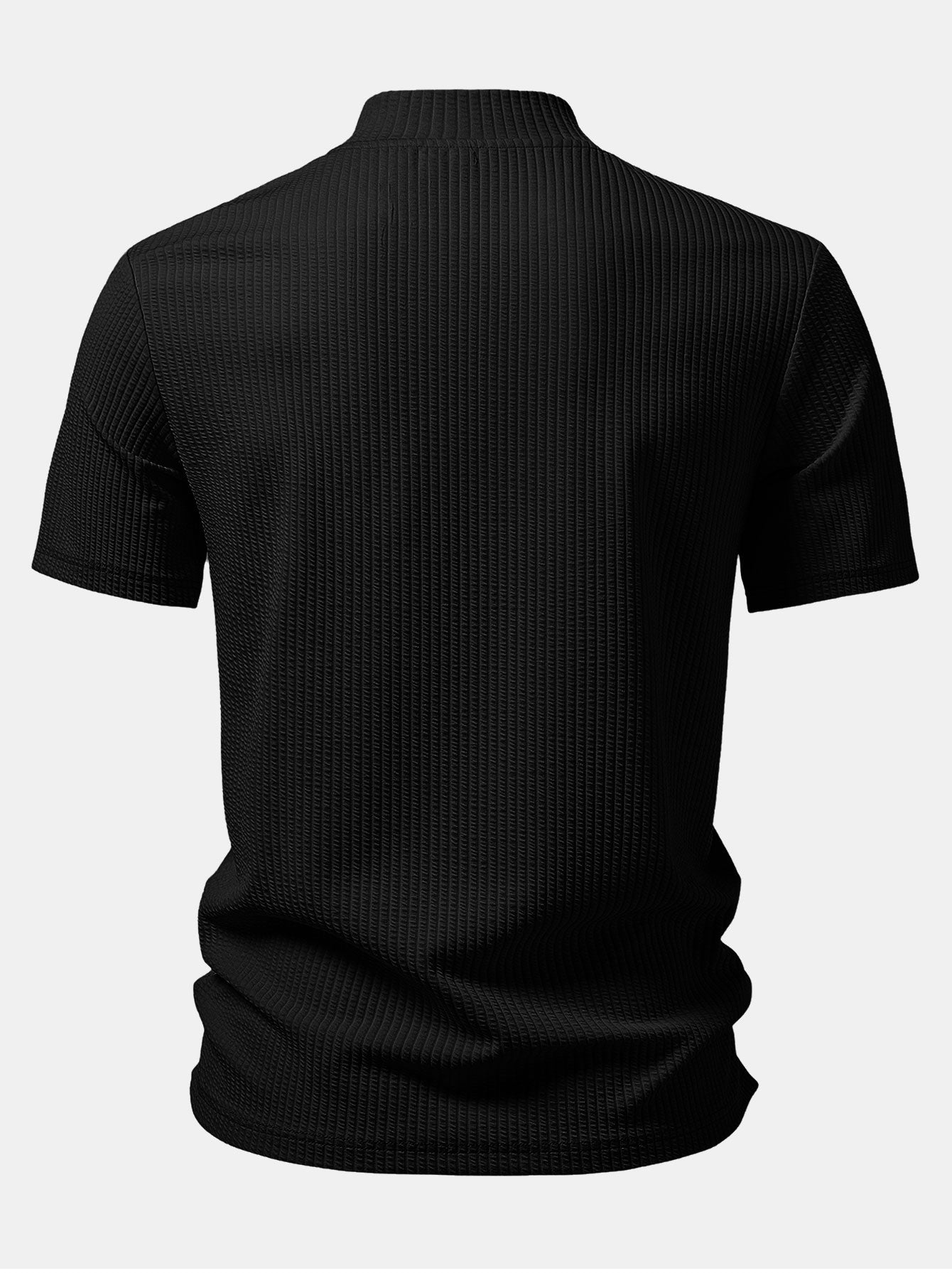Ribbed Mock Neck T-Shirt & Straight Leg Ribbed Pants