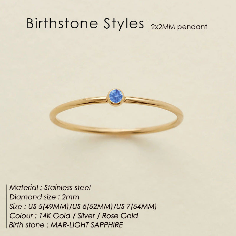 Mini Birthstone Ring (Bundle)