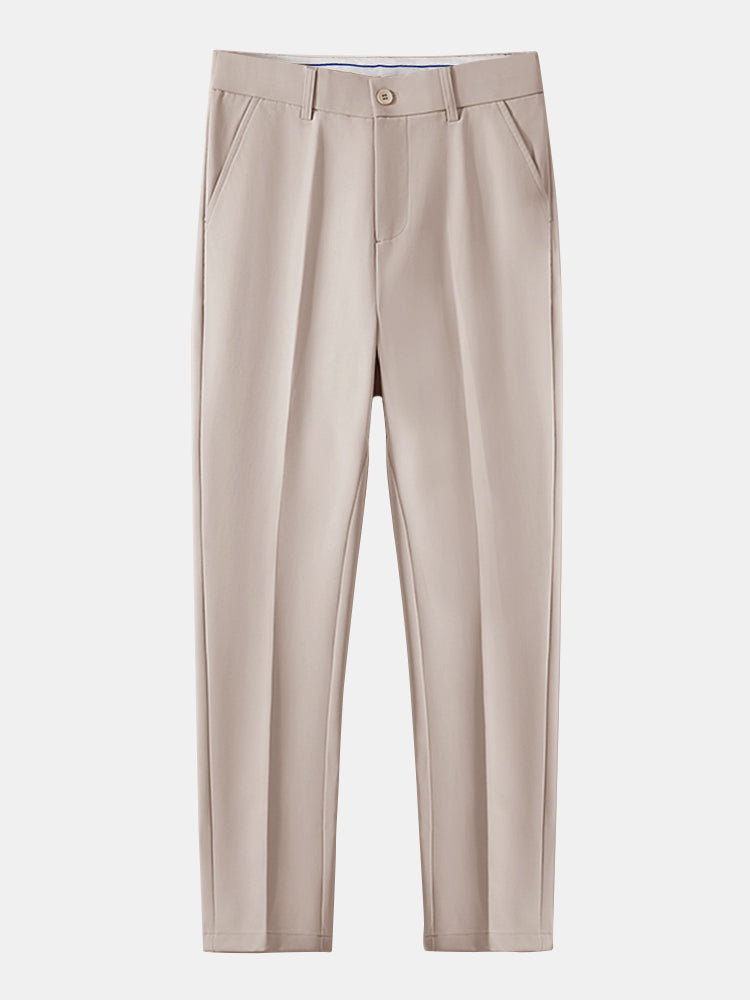 Checkerboard V-Neck Knit Polo & Slim Fit Tapered Trousers