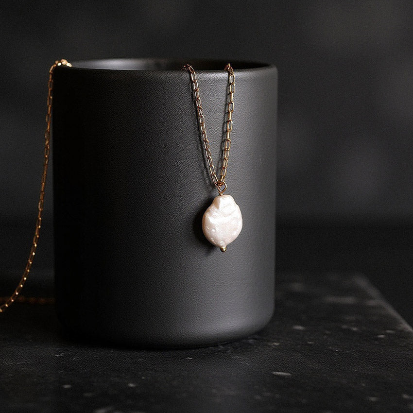 Coin Pearl Paperclip Necklace (Bundle)