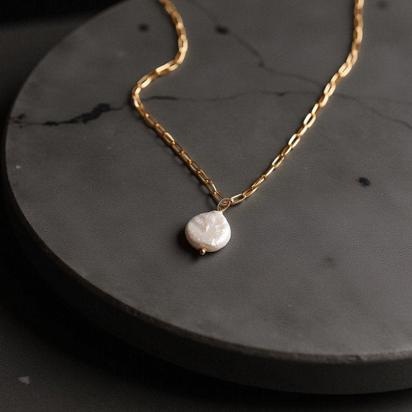 Coin Pearl Paperclip Necklace (Bundle)