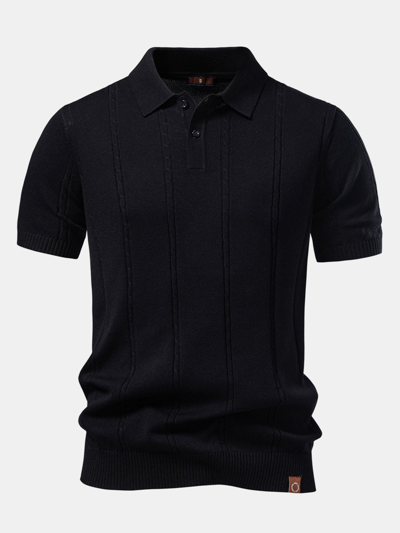 Twist Knit Polo & Slim Fit Tapered Trousers