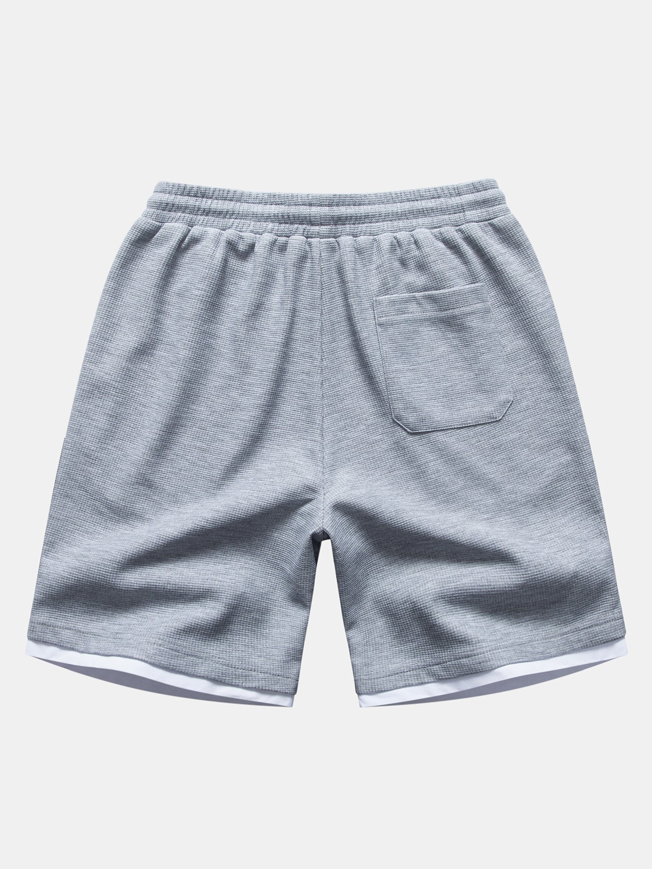 Relax Fit 2 In 1 Notched Collar Waffle T-Shirt & Waffle 7″‌ Shorts
