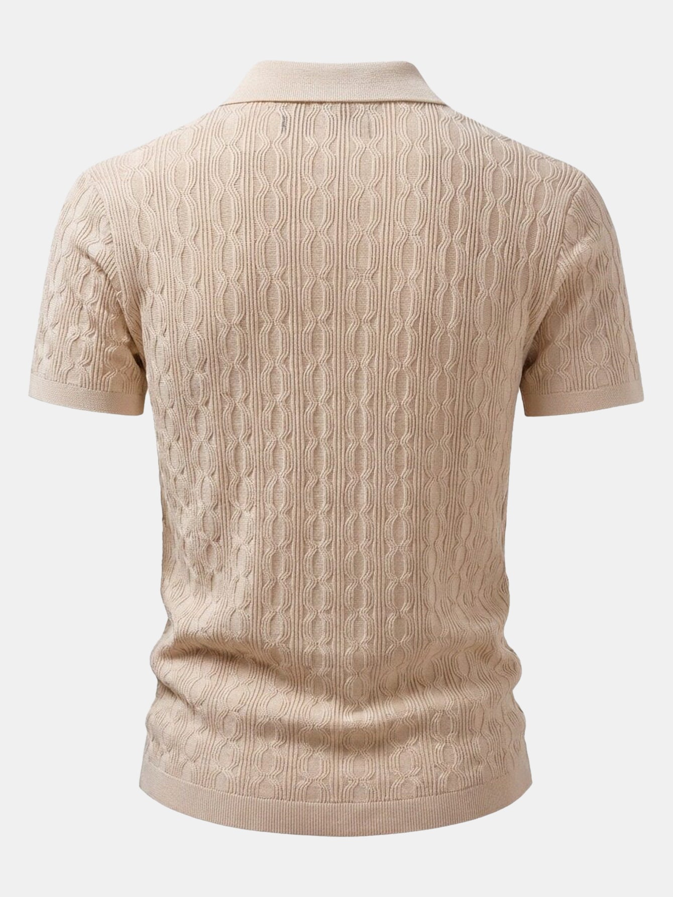 Twisted Jacquard Knit Shirt & Slim Fit Tapered Trousers