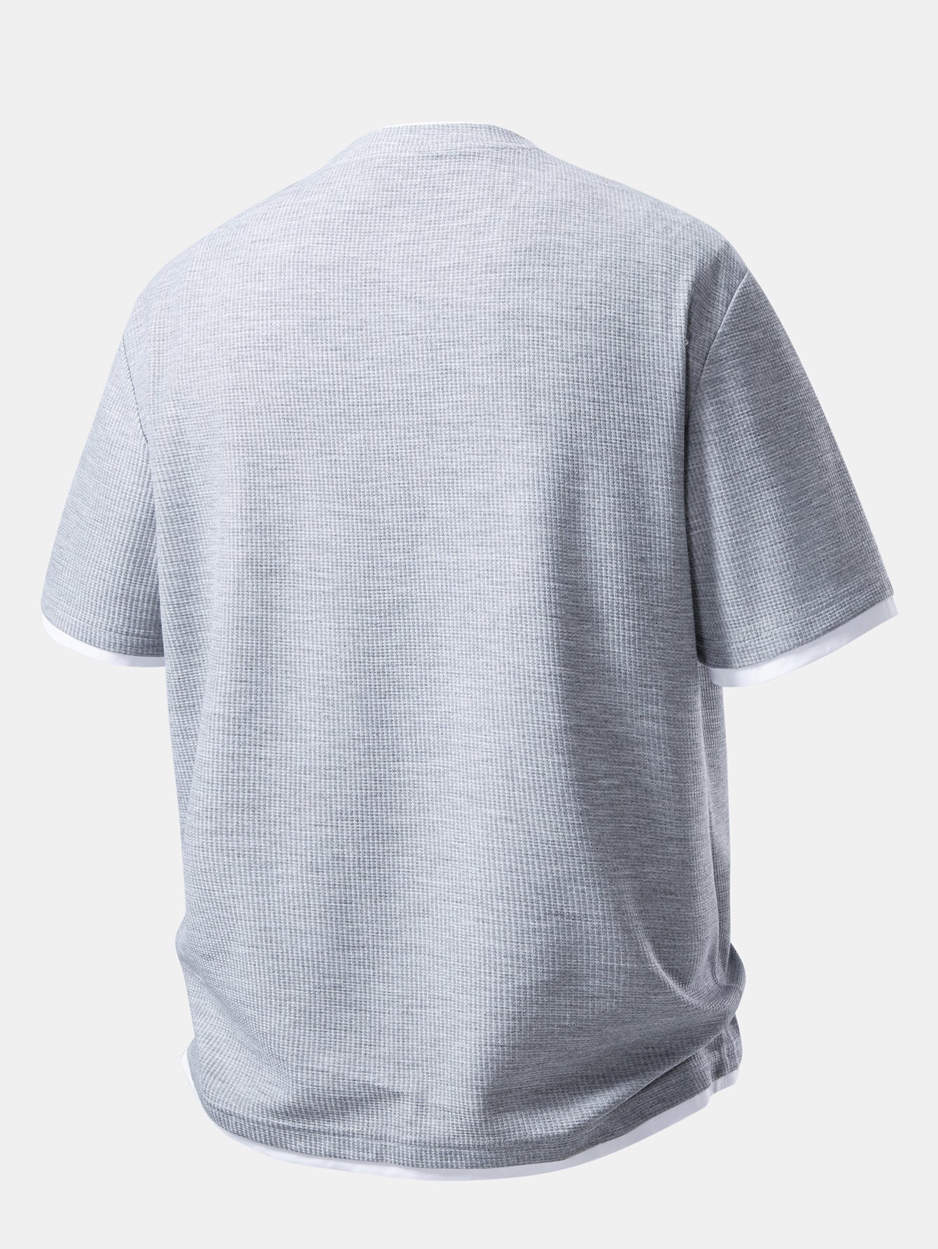 Relax Fit 2 In 1 Waffle Crew Collar T-Shirt & Waffle 7″‌ Shorts