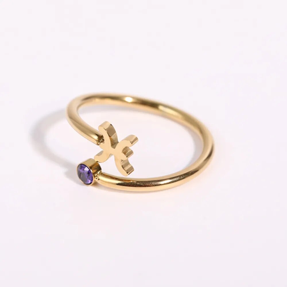 Zodiac Coiled Ring