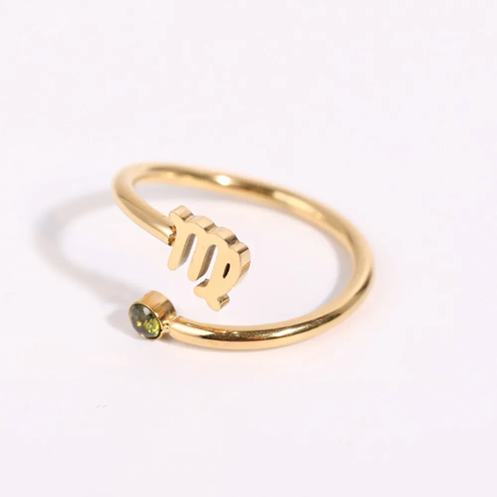 Zodiac Coiled Ring